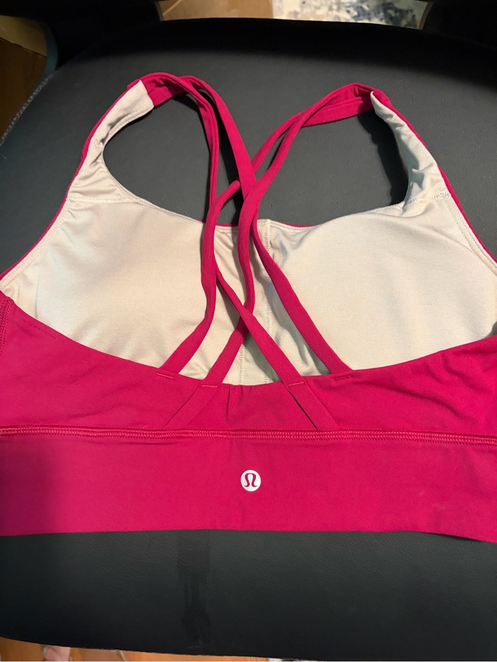 lululemon athletica Strappy Cross-Back Sports Bra - Hot Pink